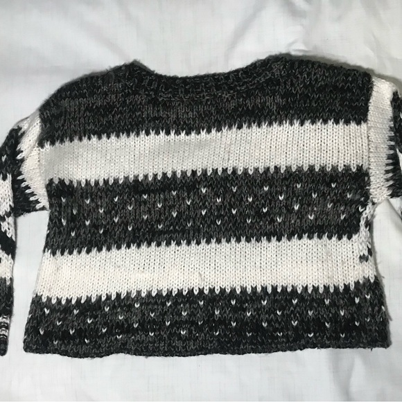 Free People Womens fair isle knit sweater M winter chunky cozy - Picture 2 of 6